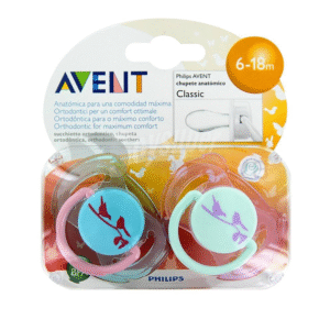 Avent Sucette Naturel Transparente 6-18mois Boite De 2 Reference Scf170/62