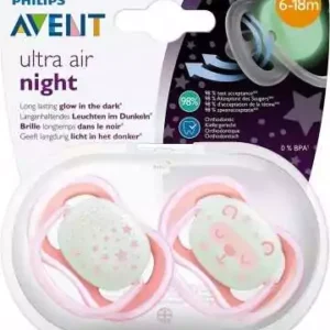 Avent Sucette Ultra Air Night Girl 6-18mois