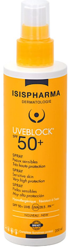 Isispharma Uveblock Spf50+ Spray Peaux Sensibles 200ml